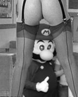 Mario with a stripper