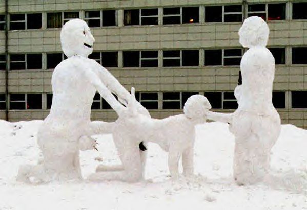 Snowman Threesome